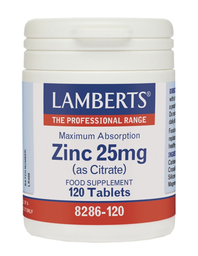 Lamberts Zinc Citrate 25mg, 120 tabs