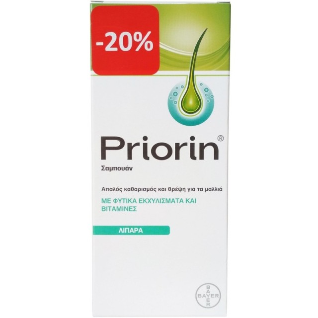 Priorin Shampoo Gentle Cleansing and Nourishment Λιπαρά Μαλλιά- 200ml