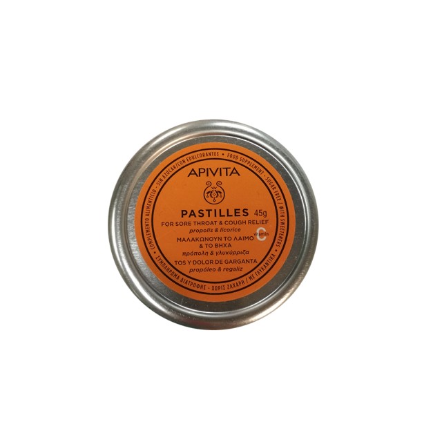 Apivita Pastilles Propolis & Licorice 45g