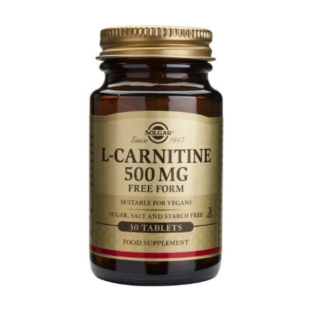 Solgar L-Carnitine 500mg 30 ταμπλέτες