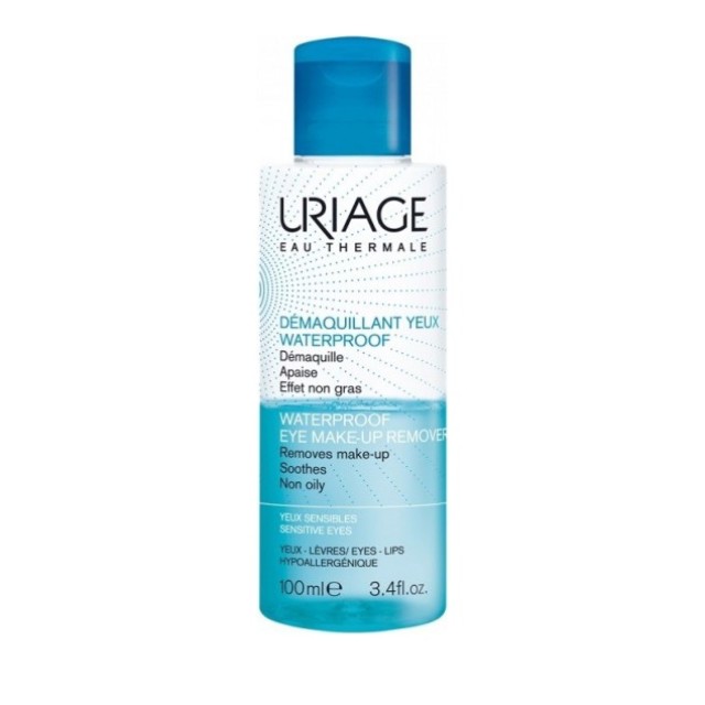 Uriage Waterproof Eye Make-Up Remover Διφασικό Ντεμακιγιάζ Ματιών 100ml