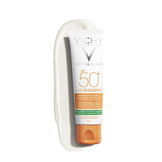 Vichy Capital Soleil Mattifying 3 in 1 Daily Shine Control Care SPF50 50ml